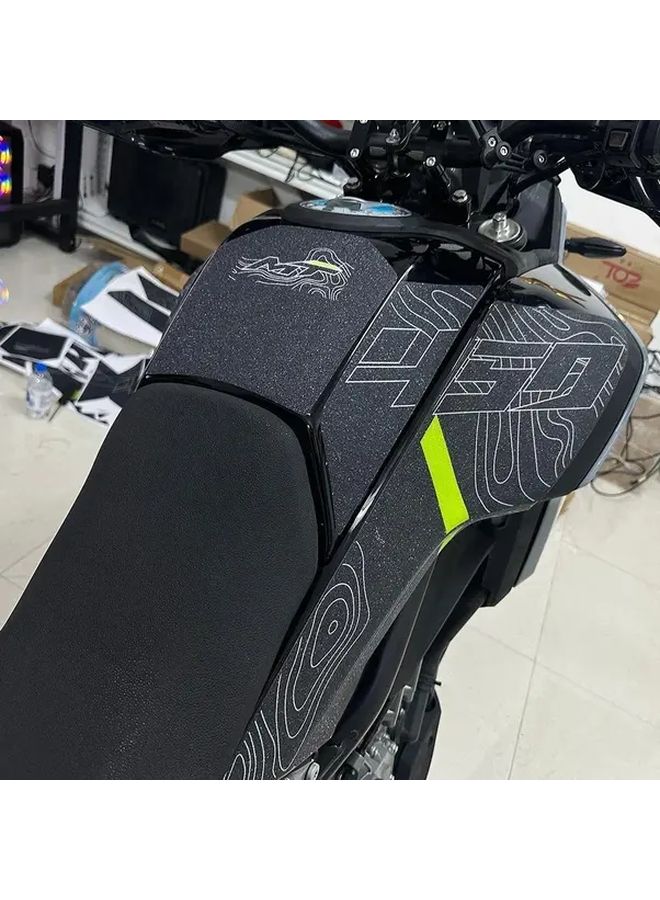 2024 CFMOTO 450MT Anti Slip Yellow Tank Pad Protector Sticker Decal - Image 4